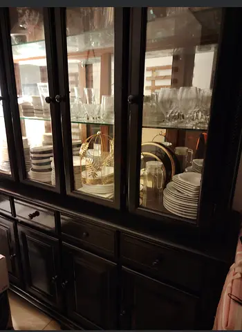 Beautiful Dark Brown Wooden show cabinet
