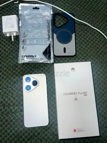 Huawei Pura80 with charger, Mag-style case and original box - Good condition with two free case