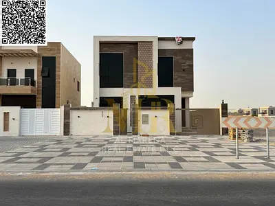 Luxury Smart Villa for Sale in Al Helio 1 – Ajman | 3,014 sq ft | Two Floors | 5 Master Bedrooms | Majlis & 2 Living Rooms | Modern Kitchen | Maid's R