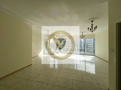 شقة ثلاث و صالة للايجار السنوي مع تكييف مجاني , شهر مجاني , مسبح مجاني ,صيانة مجانية | ثلاث غرف وصالة مع غرفة خادمة و بلكون باطلالة مفتوحة