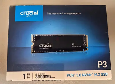 1 TB and 256 GB SSD