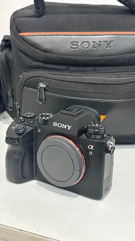 Sony Alpha A9 mirrorless camera body with carrying bag