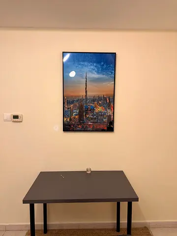 Framed Dubai Skyline Wall Art (Burj Khalifa)