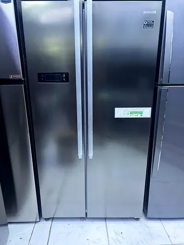Samsung Side-by-Side Refrigerator - Stainless Steel, Good Condition