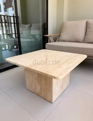 Natural stone square coffee table