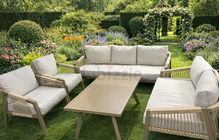 Outdoor garden sofa set with coffee table - 5-piece