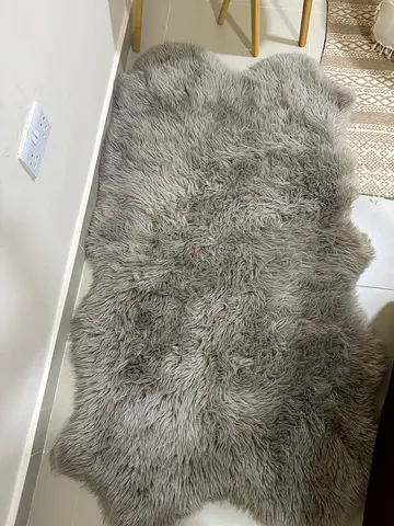 Faux Fur Shaggy Grey Rug