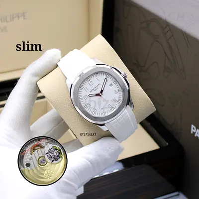 White Patek Philippe Aquanaut-style Slim Wrist Super Master Copy watch (Automatic)