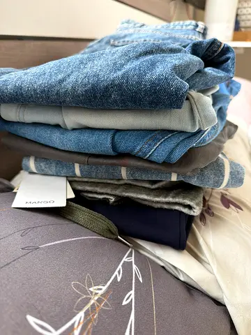 Bundle of casual womens jeans, trousers and leggings - assorted sizes and colors