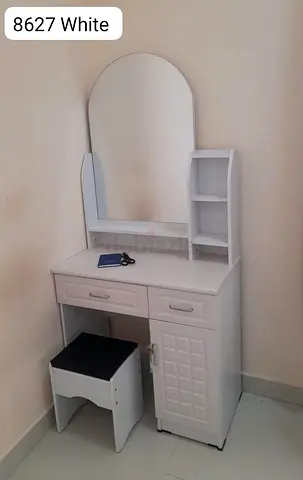 White Dressing Table / Vanity with Mirror and Stool