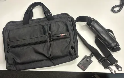 Original TUMI Laptop Briefcase / Business Bag – Grey – With Strap