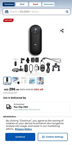 Sports action camera 100 aed only
