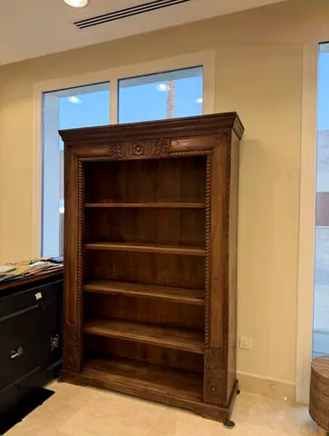 Solid Wood Hand-Carved Bookshelf H220xW146xD41