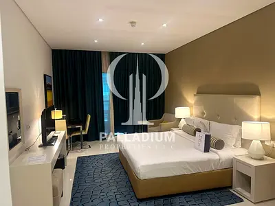 Furnished Studio I with balcony | Pool view