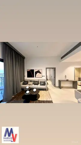 شقة مفروشة بغرفة نوم واحدة | MAG 970 MBR City | إطلالات البرج والمنتزه