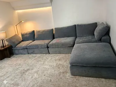 Pan home pianca dark gray feather 🪶 filled sofa