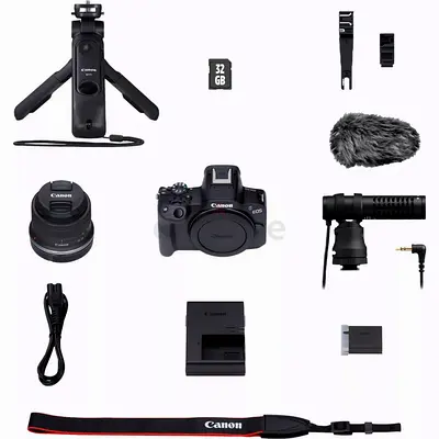 Canon EOS R50 Vlogging Kit + RF-S 18-45mm + 50mm Lens – Excellent Condition