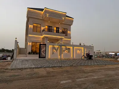 Registration fees included | For sale in Al-Haliyo 2 - Azha Roundabout | Modern Corner Villa near Azha Community and Mohammed Bin Zayed Road Exit