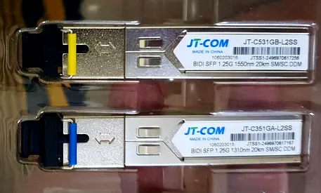 JT-COM SFP 1.25G 20km 1550nm / 1310nm (Pair) - New