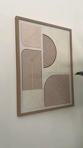 Framed Geometric Wall Art - Neutral Tones