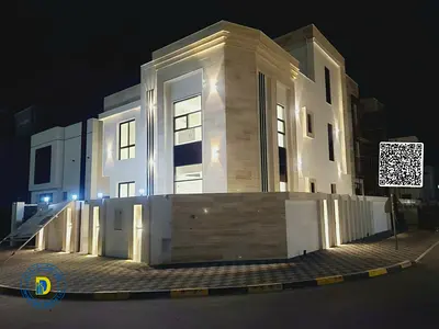 Luxury corner villa with 7 bedrooms and a roof , including registration fees, Al Zahiyah . Freehold for all nationalities. bank financing