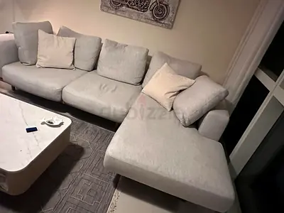 West Elm L Shape Original Sofa Beige Excellent Condition like new Condition