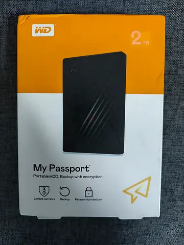 WD My Passport 2TB Portable External Hard Drive (only open Box not used)