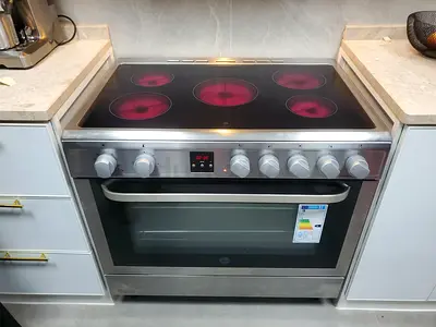 Hoover full electric ceramic cooker 90x60cm