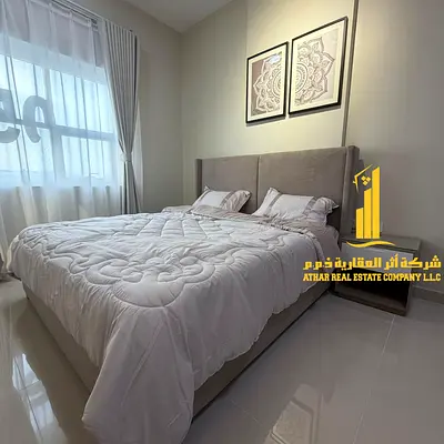 Luxury apartment, first occupancy, one bedroom, living room with balcony. Ajman, Al Jurf. available for monthly rent.