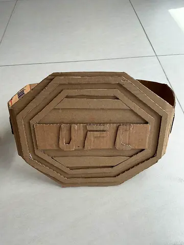Cardboard UFC belt