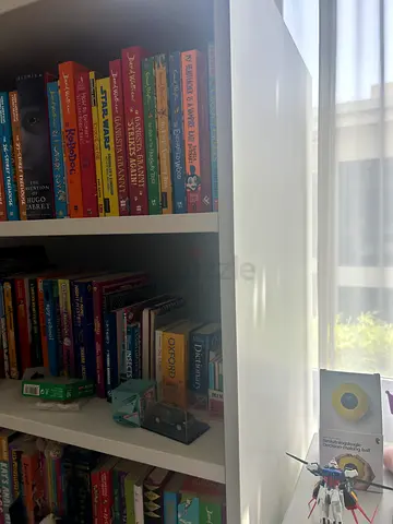 Bookshelf with built in drawers