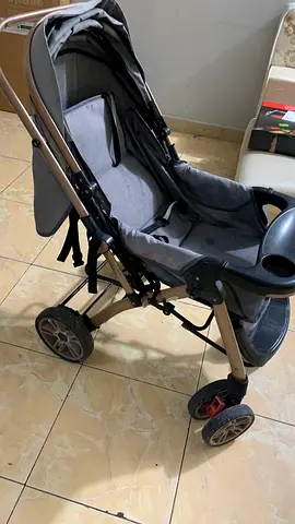 Lightweight grey baby stroller/pram in good used condition