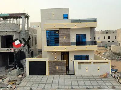 Super deluxe villa for sale in Al-Haliyo, 5 master bedrooms, 2 living rooms and a majlis, near Azha Mall