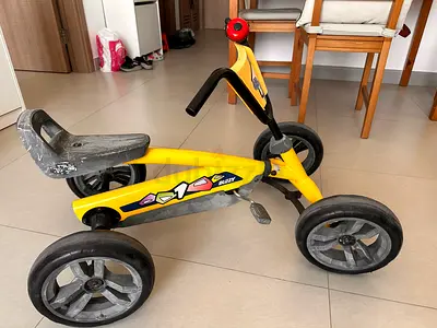 Used yellow 4-wheel toddler trike - sturdy balance tricycle