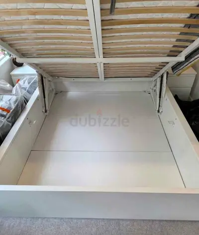 Ikea malm king size ottoman bed with mattress