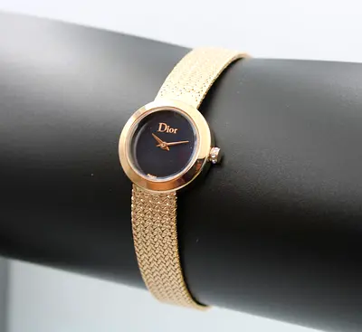 Dior womens golden-tone bracelet Master Copy watch -Compact design