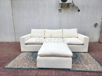 Marina Home Three Seater Sofa With Ottoman