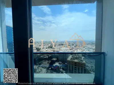 Annual rent 1BR hall apartment, first tenant in Al Nuaimiya 3 opposite Sharjah Coop. Master room, spacious hall, balcony with great view free barking