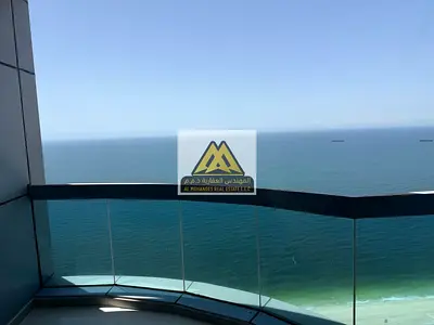 Luxury Sea View Apartment in Ajman Corniche Towers First Row Beachfront Prime Location with Parking and Premium Finishing