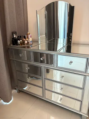 Silver Mirrored Dresser