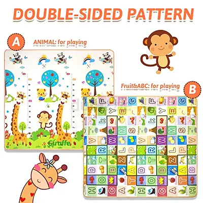 Baby Crawling Mat Extra Large 76.8x71.3 | Soft Waterproof Kids Play Gym Mat