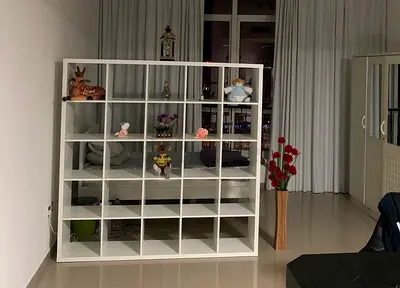 Almost new Ikea White modular cube 5x5 bookshelf