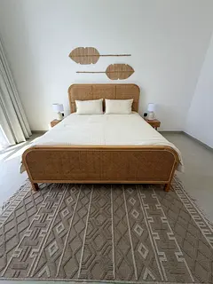 VIP furnished villa for annual rent in Masfout, 2 bedrooms, maid room, storage room, 4 bathrooms, lu