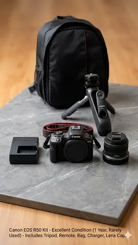 Canon EOS R50 Camera Kit with Lens, Tripod and Bag