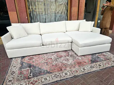 L shape crate and barrel sofa