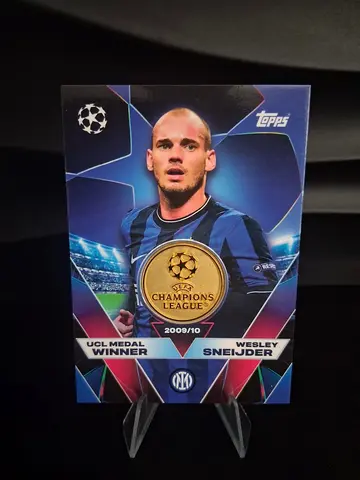 Wesley Sneijder 2009/10 UCL Medal Winner Topps  Card