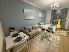 A golden opportunity! Luxurious, fully furnished studio apartment for monthly rent in Al Yasmin Towe