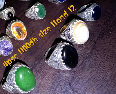 Urgent sale 4large rings original 3certificated all are silver 925around 20 gram each or 22