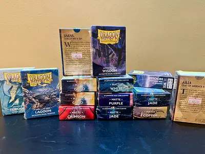 New/Sealed Dragon Shield Matte Card Japanese Size Sleeves - Mixed Colors (14 Packs)