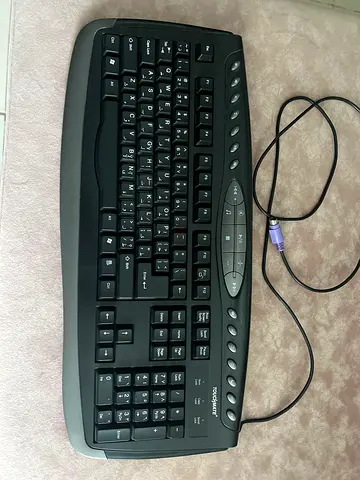 Used Touchmate PS/2 Multimedia Wired Keyboard with Palm Rest